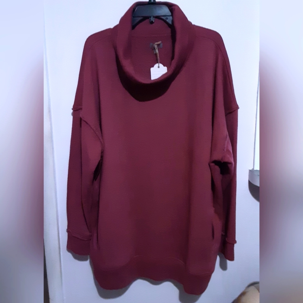 True Craft tunic length pullover Top with pockets NWT $48 RETAIL